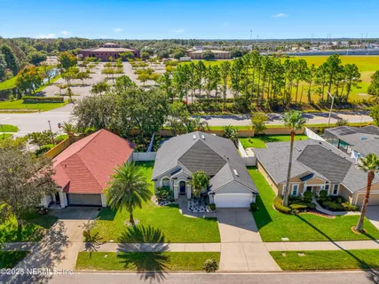 a view of an ocean with outdoor space