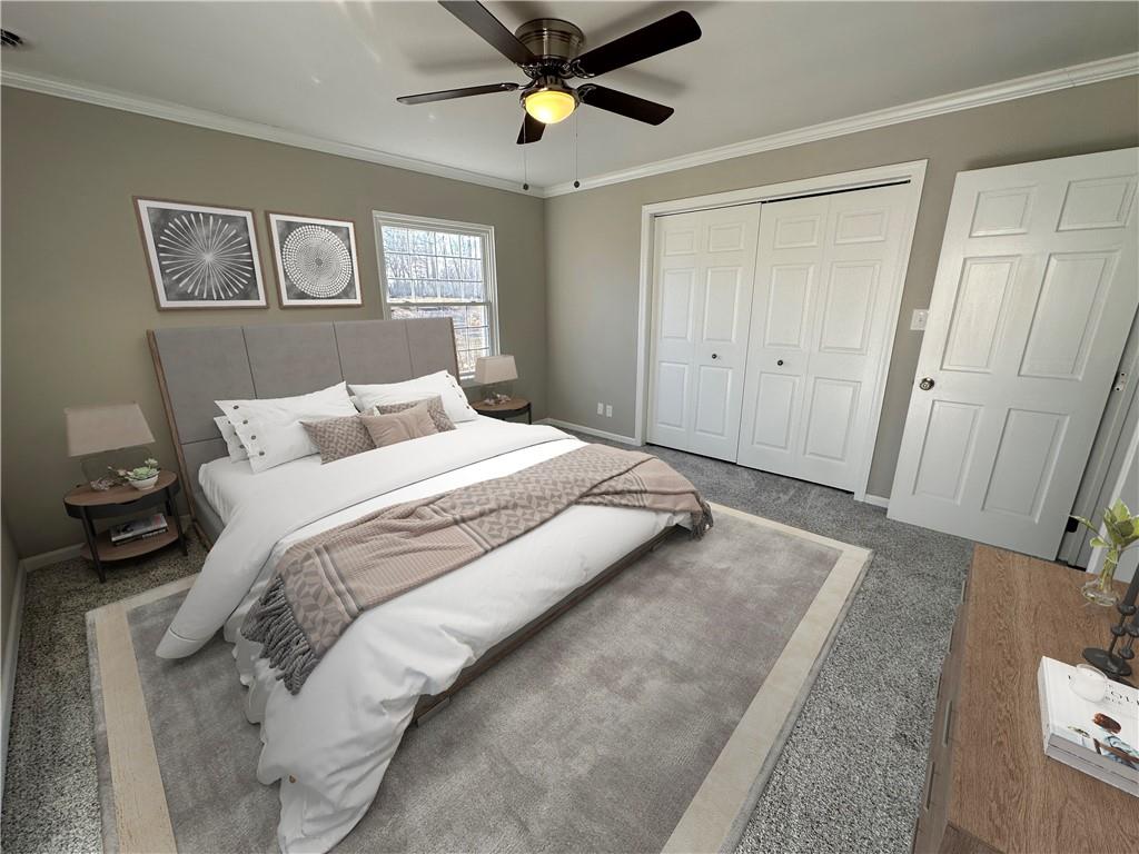 3095 Tuscarawas Road Beaver, PA 15009 - Photo 15 of 25 a bedroom with a bed and a chandelier