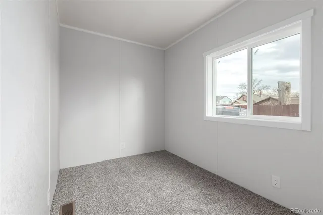 an empty room with a window