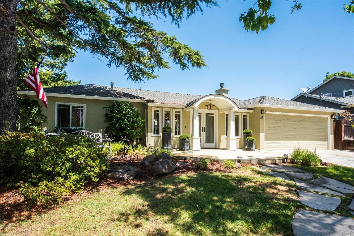 27 Juno Road Tiburon, CA 94920 - Photo 1 of 1 a front view of a house with a yard