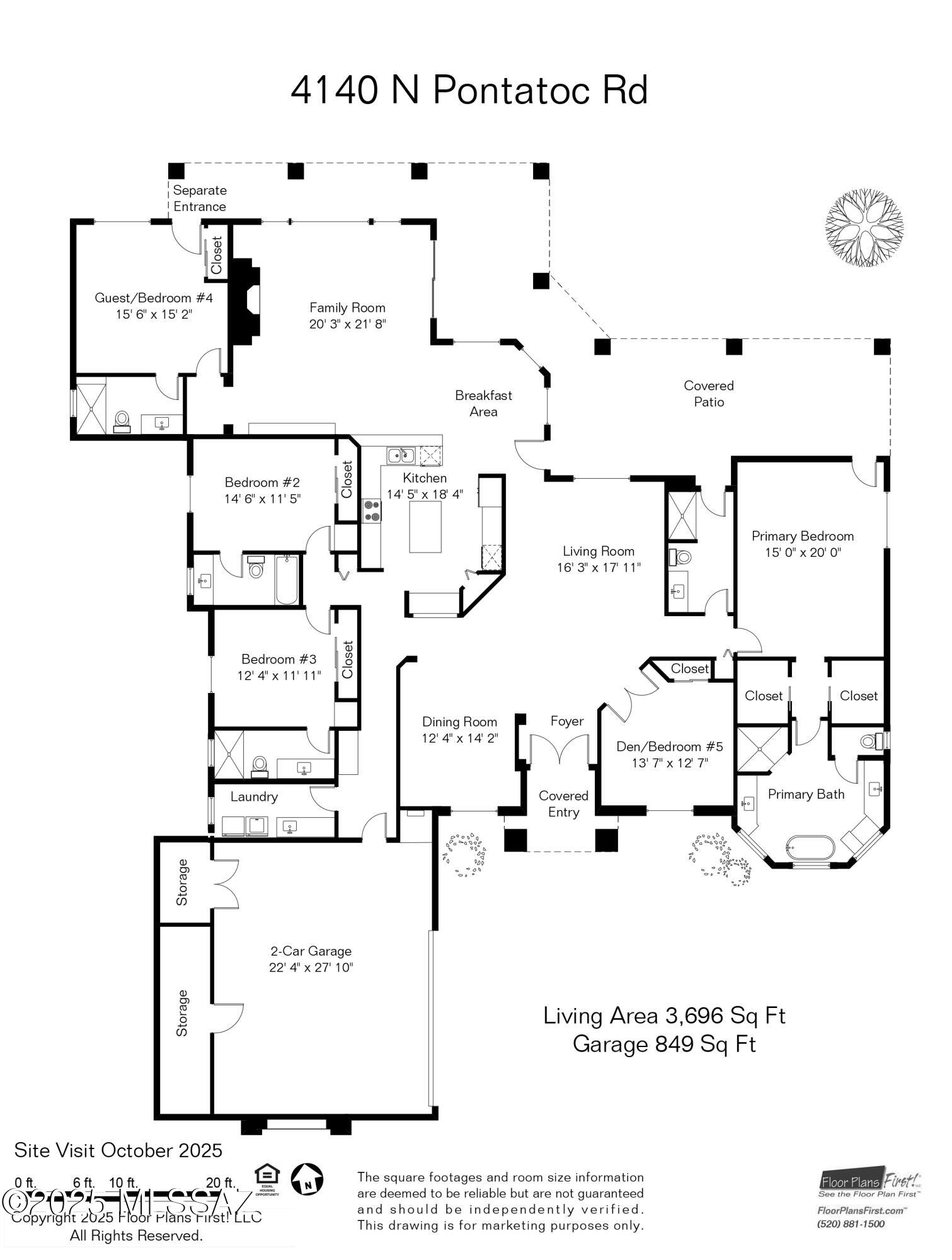 4140 North Pontatoc Road Tucson, AZ 85718 - Photo 50 of 50 4140 N Pontatoc floor plan