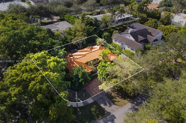an aerial view of multiple house
