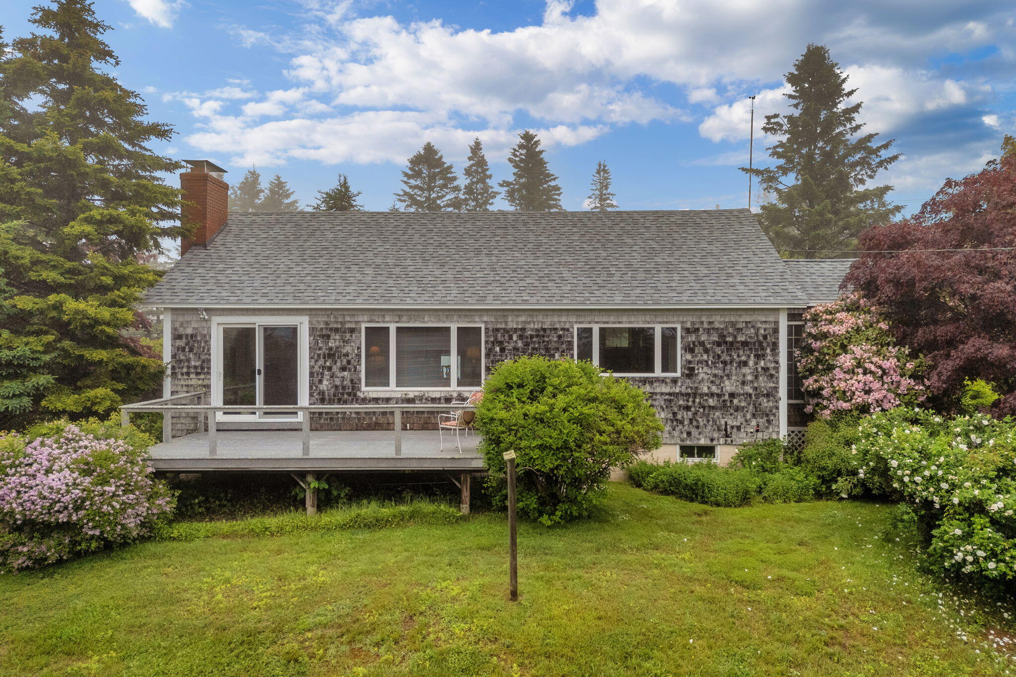 247 Island Road South Thomaston, ME 04858 - Photo 3 of 38 Back View of Home w/ Back Deck