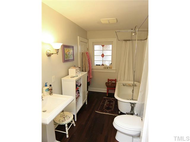 3511 Carpenter Pond Road Durham, NC 27703 - Photo 15 of 25 Fabulous Bathroom Off Bedroom Offers Unique Claw Foot Tub/Shower - Hardwood Floors
