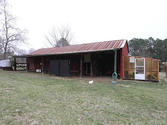 3511 Carpenter Pond Road Durham, NC 27703 - Photo 22 of 25 Horse Barn Includes Tack Room-Horse Stall-Barn & Shelter! Chicken Coop to the Right to Provide You with the Best Fresh Eggs!