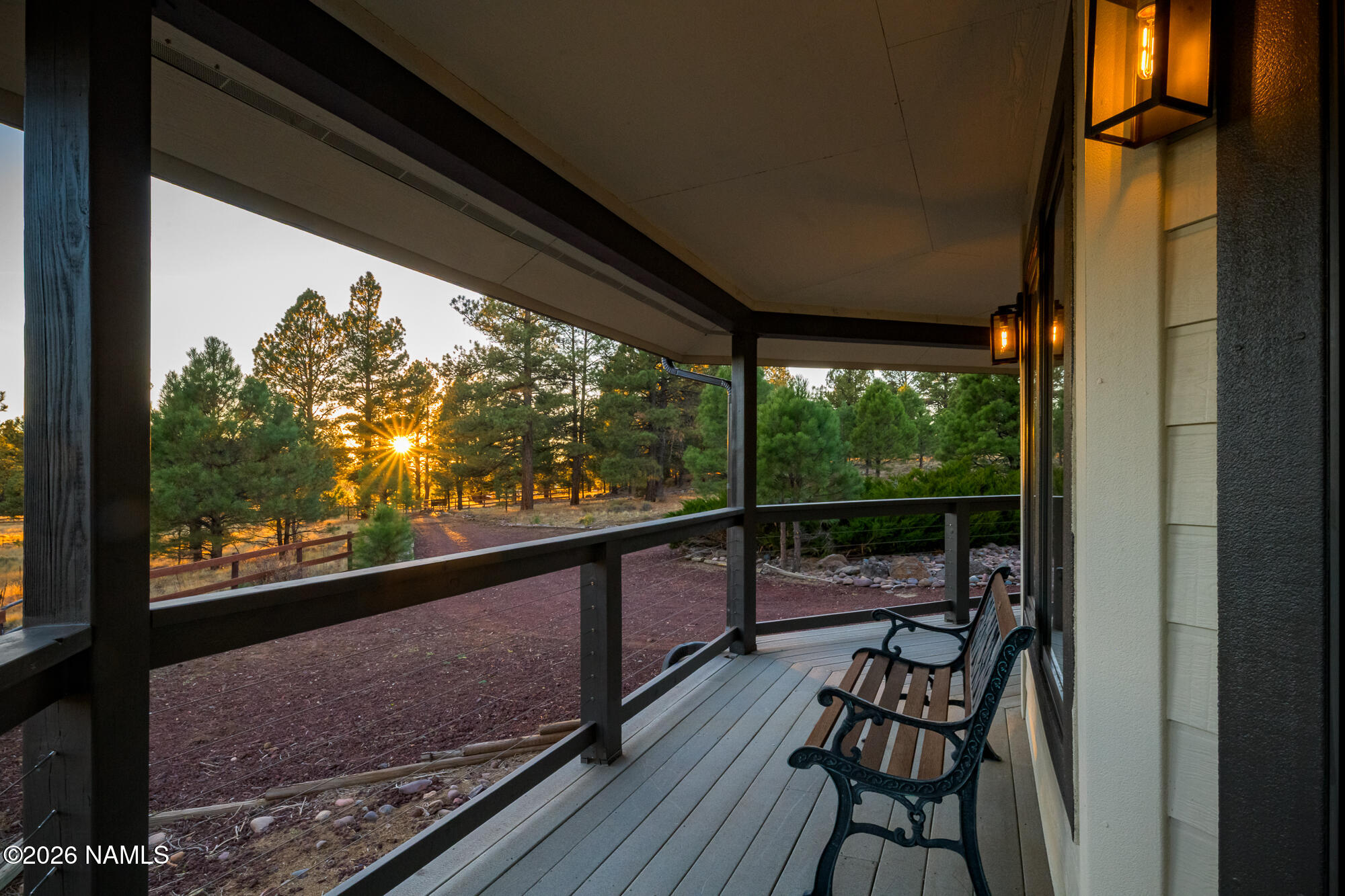 4540 Forest Ranches Loop Parks, AZ 86018 - Photo 42 of 60 a view of two chairs in the balcony