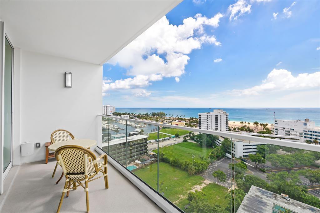 3055 Harbor Drive, Unit 1603 Fort Lauderdale, FL 33316 - Photo 22 of 41 Primary Bedroom Balcony & View