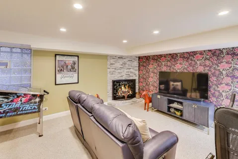 view of living room with furniture and a flat screen tv