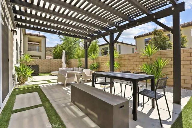 a outdoor living space with patio furniture
