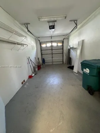 a view of a garage