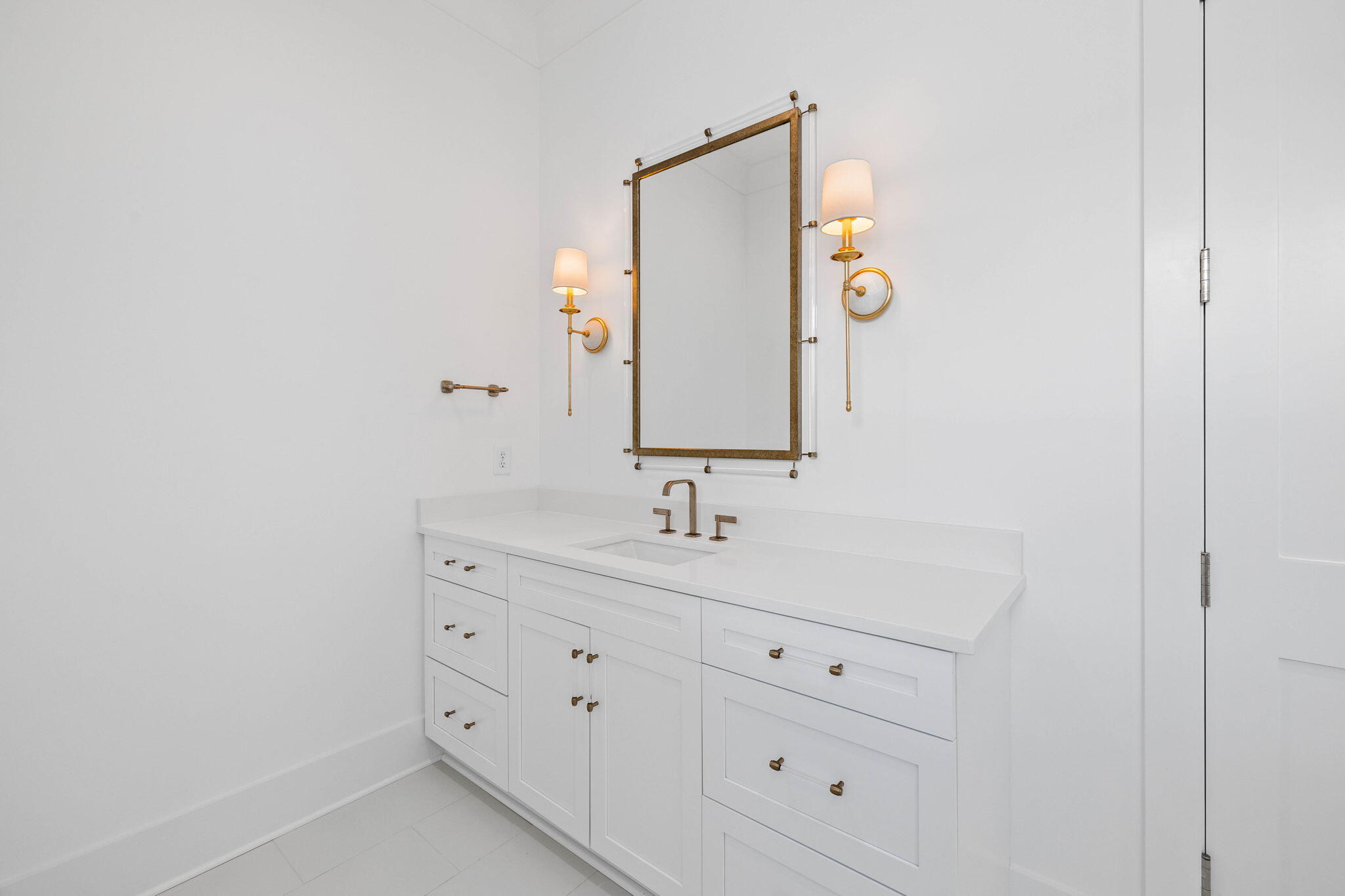 43 Pompano Street Inlet Beach, FL 32461 - Photo 33 of 83 a bathroom with a sink and a mirror