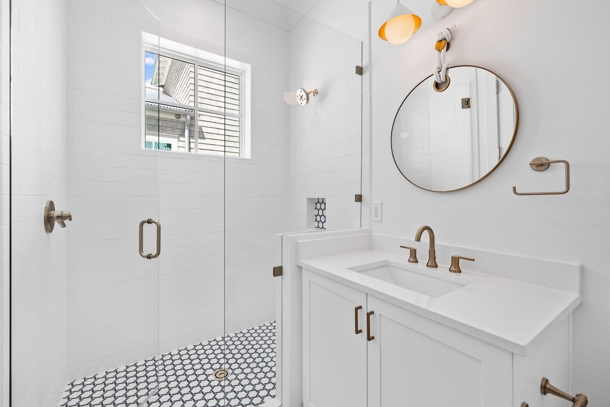 43 Pompano Street Inlet Beach, FL 32461 - Photo 40 of 83 a bathroom with a sink a toilet and a mirror