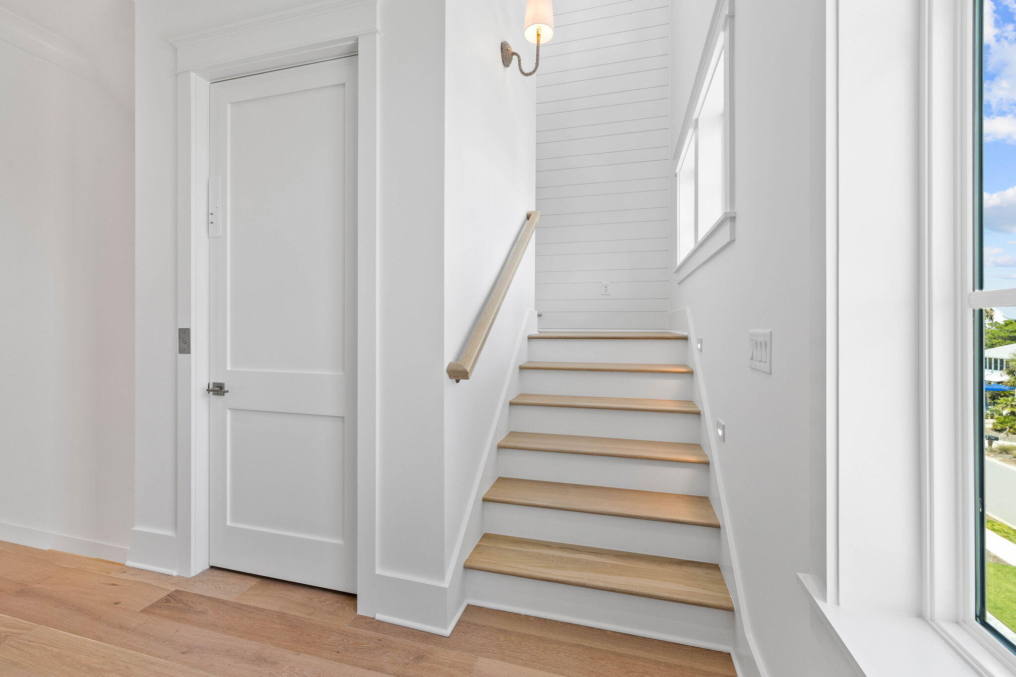 43 Pompano Street Inlet Beach, FL 32461 - Photo 66 of 83 a view of staircase with white walls and windows
