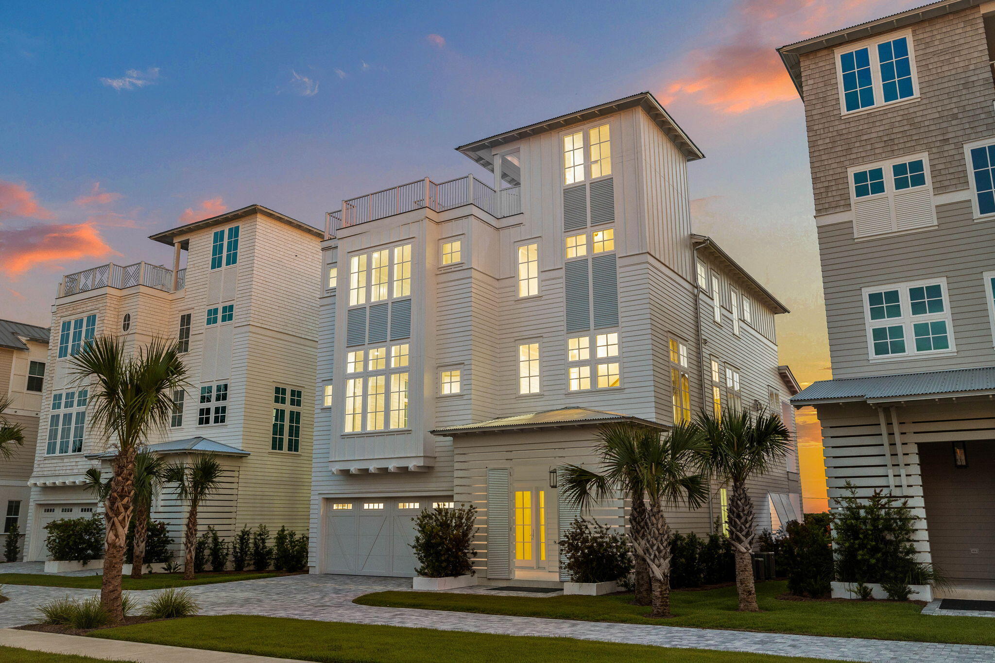43 Pompano Street Inlet Beach, FL 32461 - Photo 78 of 83 a front view of a residential apartment building with a yard
