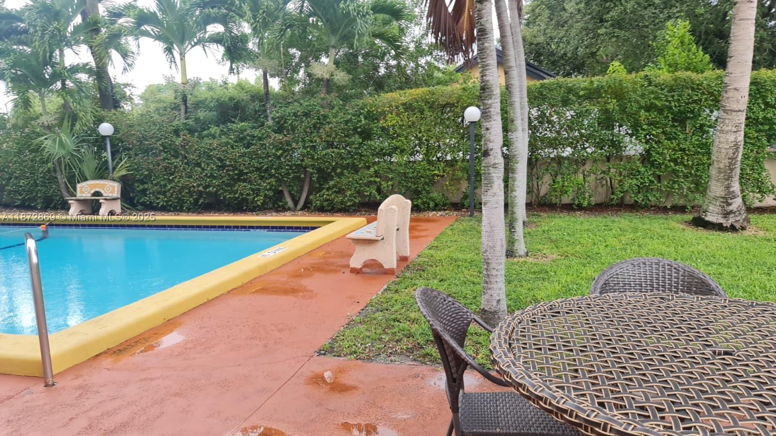 3640 Northwest 9th Street, Unit 105 Miami, FL 33125 - Photo 28 of 31 a view of a swimming pool with a patio and a backyard