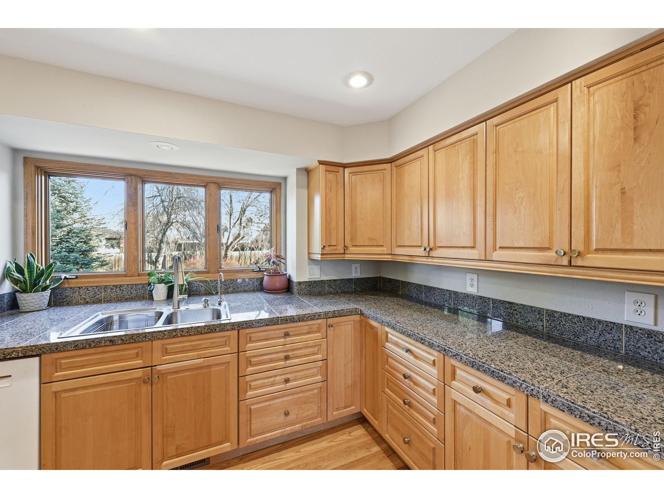 2158 Rockspray Court Longmont, CO 80503 - Photo 12 of 35 a kitchen with granite countertop a sink and a window