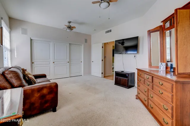 a car is parked in a garage