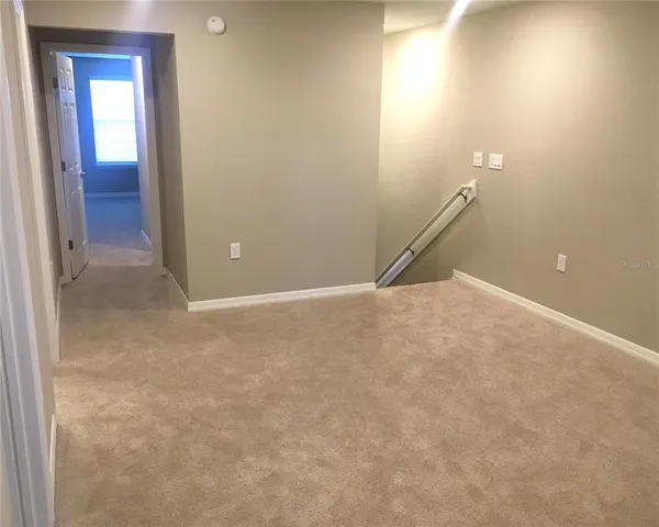 an empty room with a window