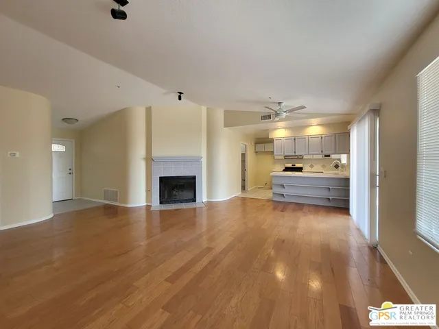 a view of a livingroom with a fireplace
