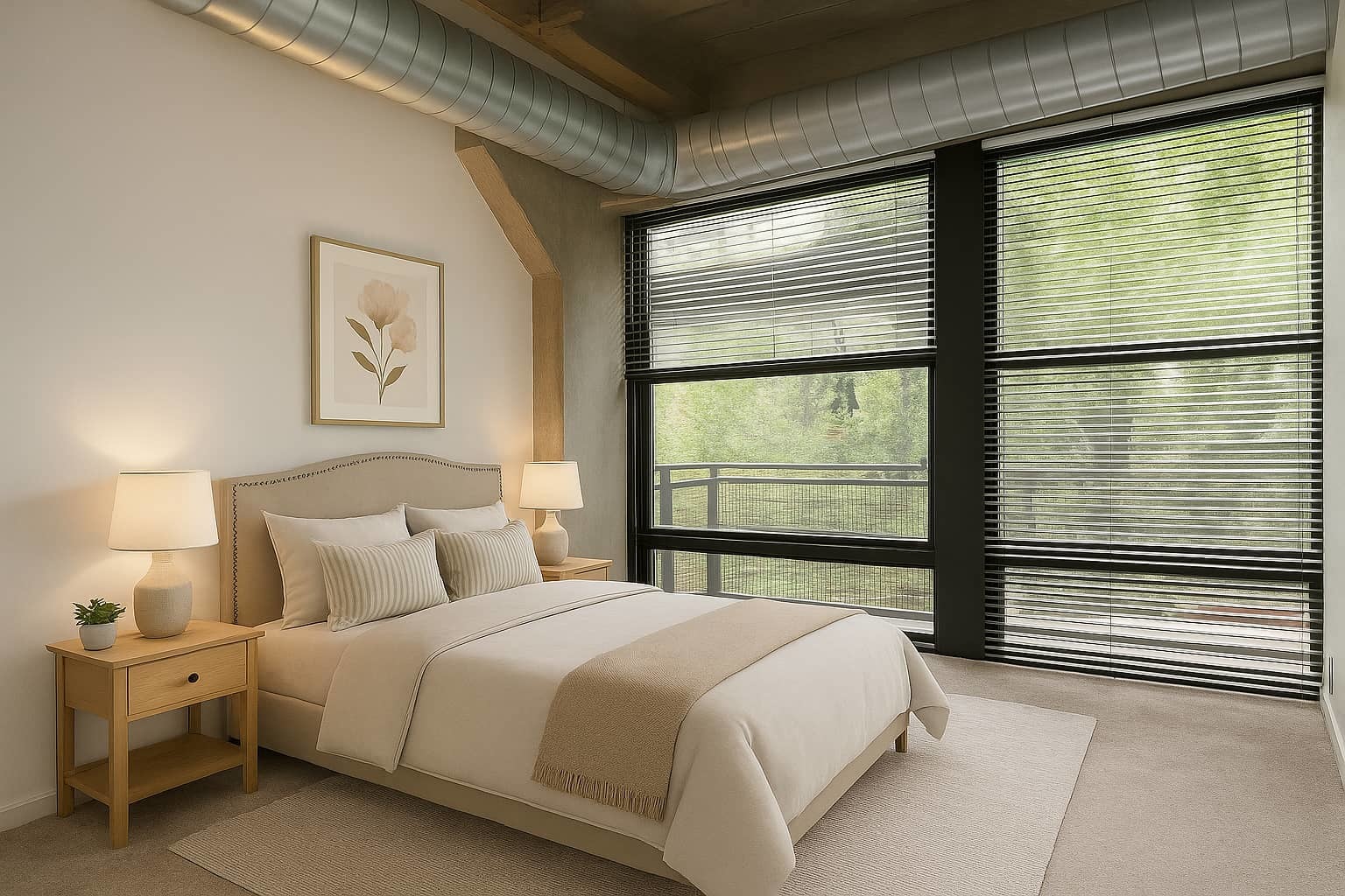 1069 West 14th Place, Unit 204 Chicago, IL 60608 - Photo 2 of 18 a bedroom with a large bed and a window