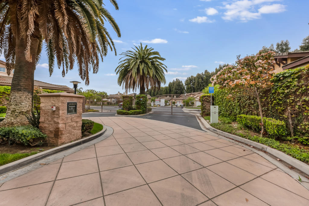 2307 Shakespeare Drive Oxnard, CA 93033 - Photo 35 of 42 a row of palm trees and swimming pool in the backyard of a house