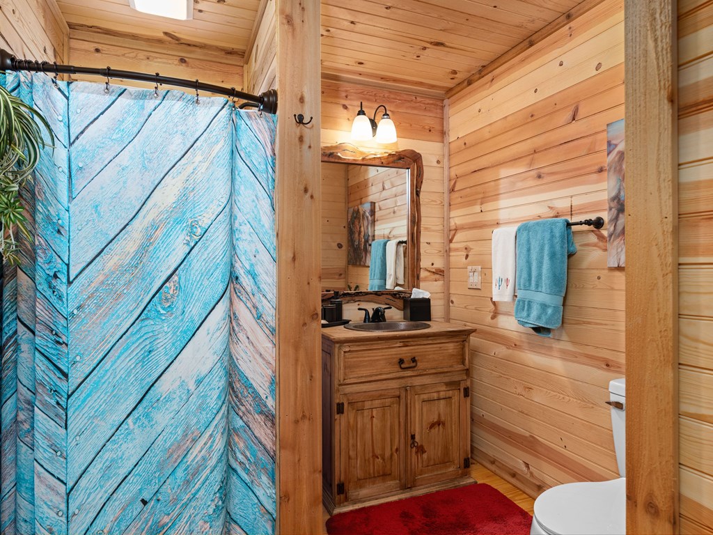 196 Hermit Hill Road Fredericksburg, TX 78624 - Photo 13 of 49 a bathroom with a sink a toilet and shower