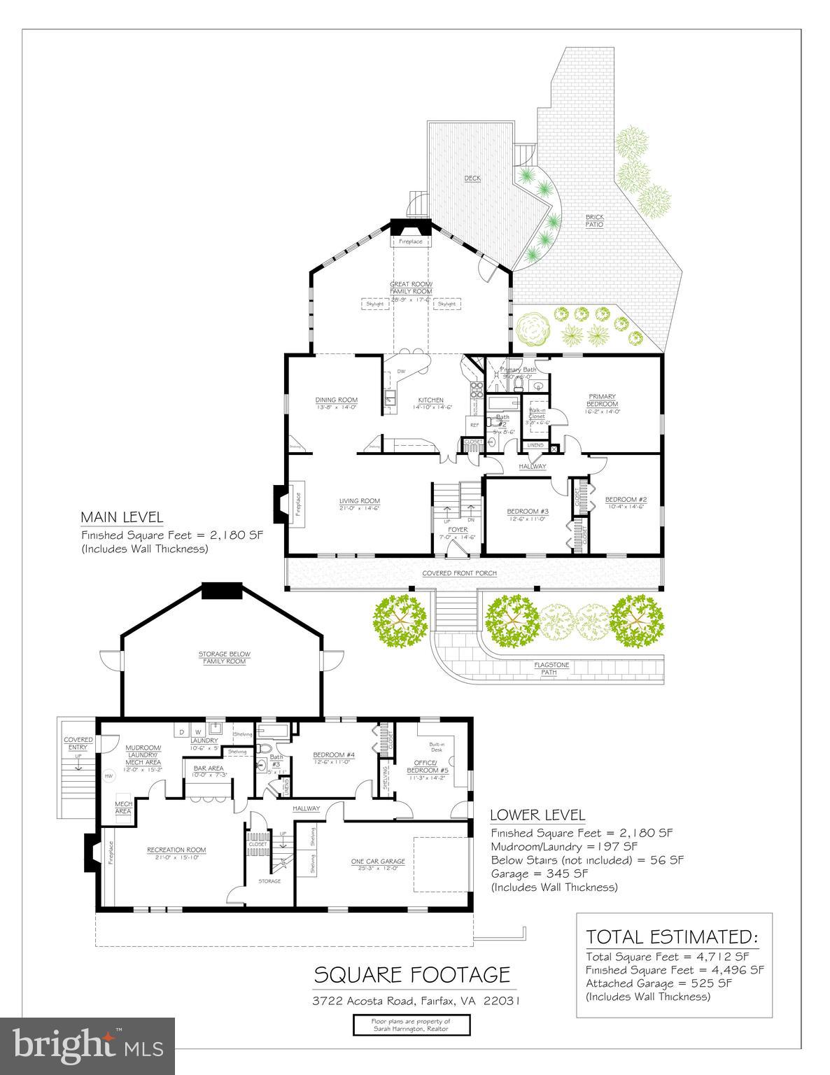 3722 Acosta Road Fairfax, VA 22031 - Photo 18 of 18 Floor Plans - Square Footage
