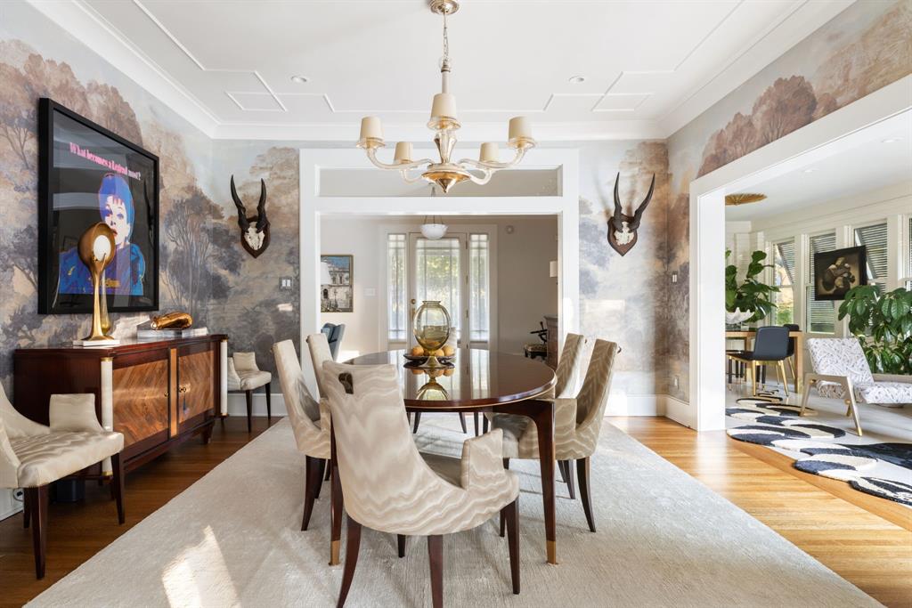 1203 North Windomere Avenue Dallas, TX 75208 - Photo 14 of 40 a view of a dining room with furniture and wooden floor