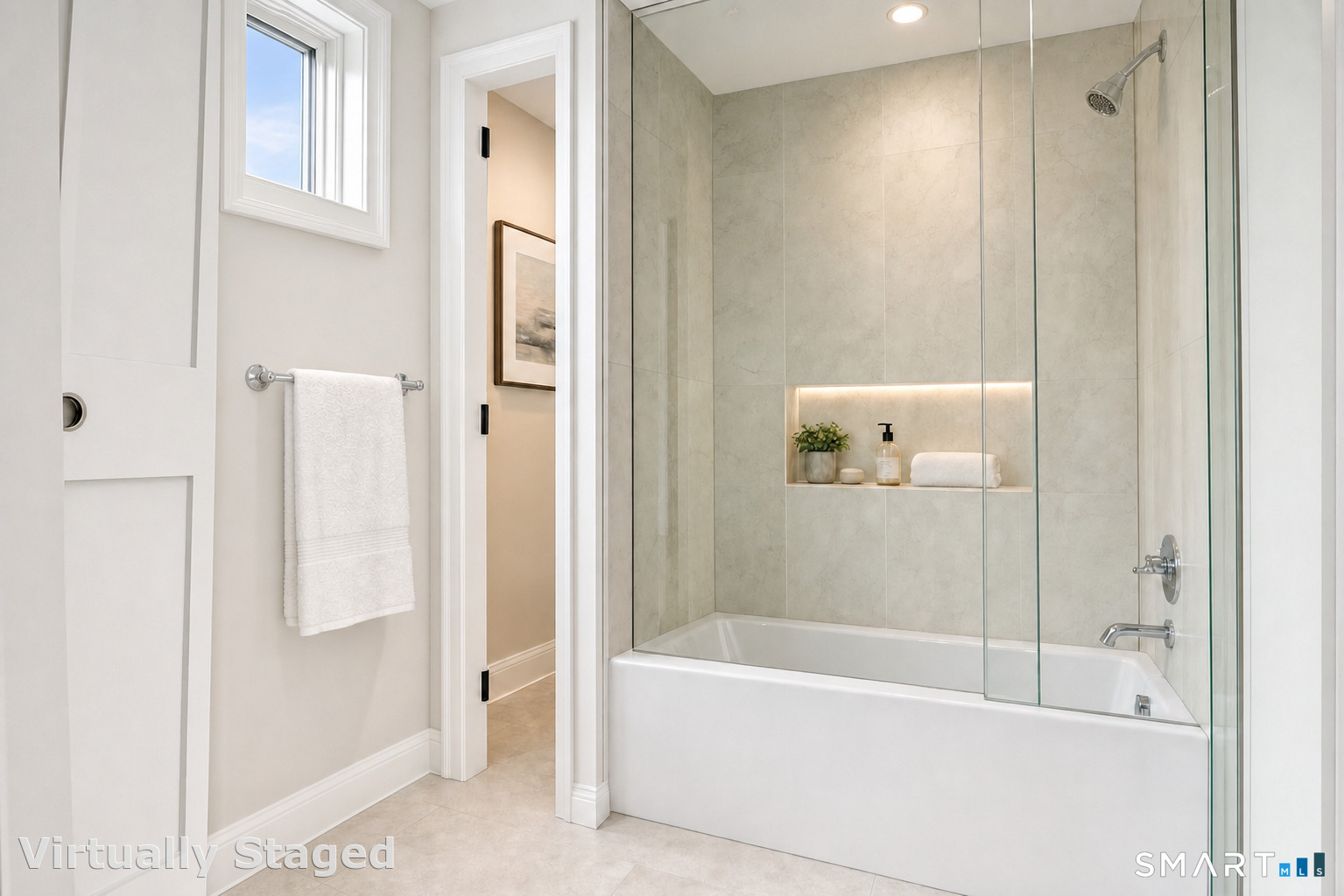 40 Pond Road Old Lyme, CT 06371 - Photo 27 of 35 a bathroom with a bathtub and a shower