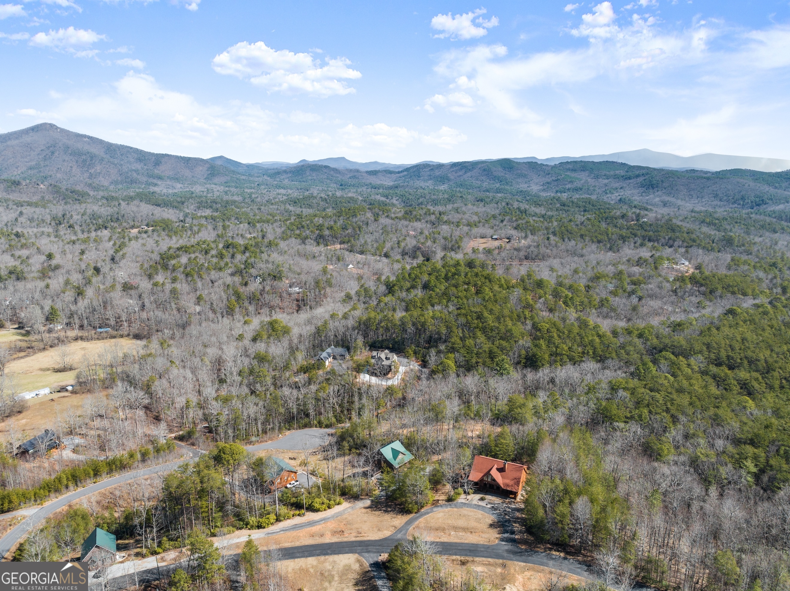473 Monroe Ridge Road Sautee Nacoochee, GA 30571 - Photo 35 of 63 an aerial view of residential houses and trees