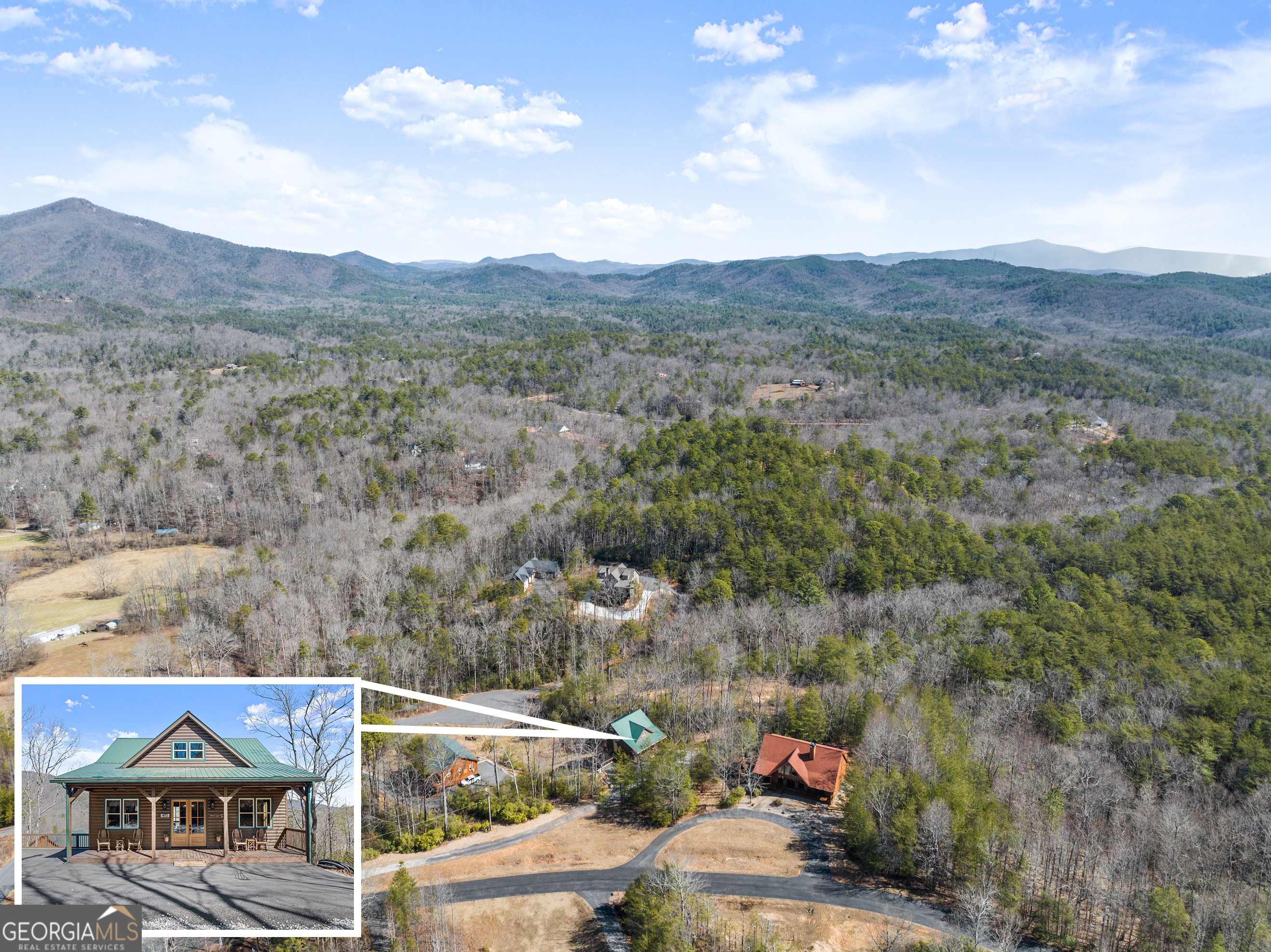 473 Monroe Ridge Road Sautee Nacoochee, GA 30571 - Photo 63 of 63 an aerial view of residential houses and trees