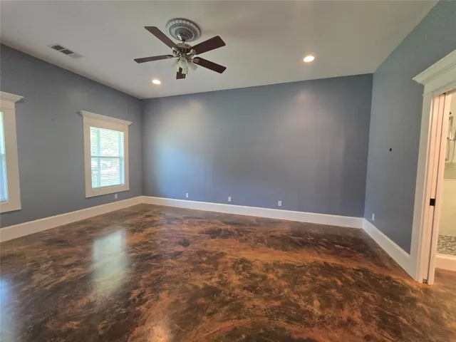 an empty room with a window