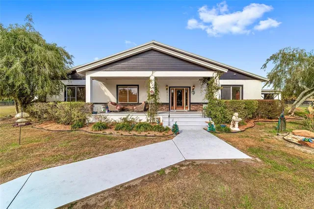 a view of a house with a outdoor space