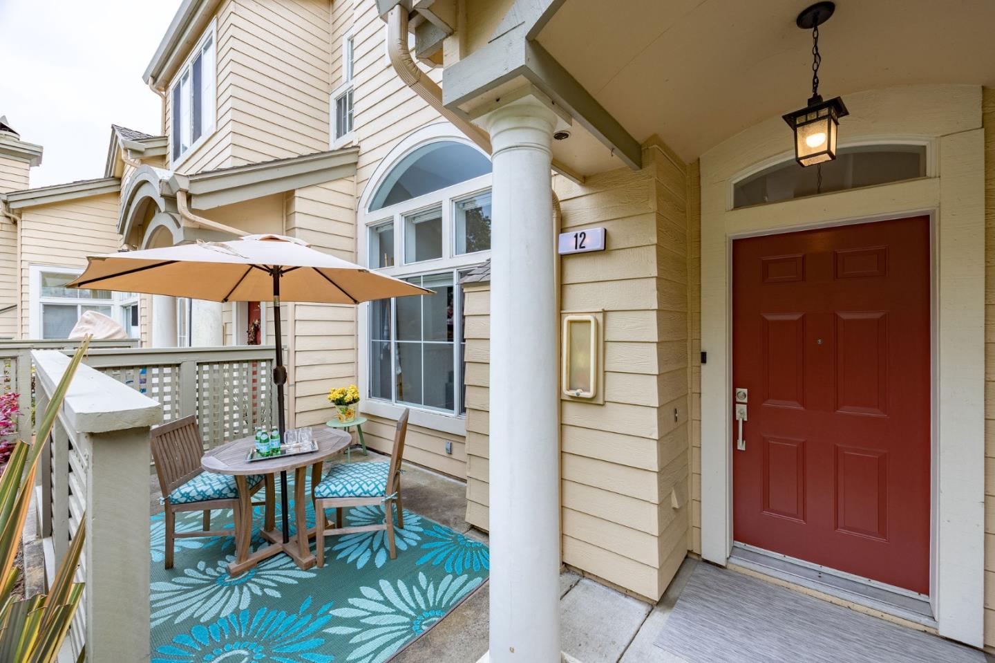 an outdoor space view with a seating space