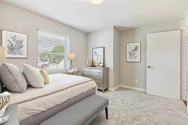 an empty room with a window