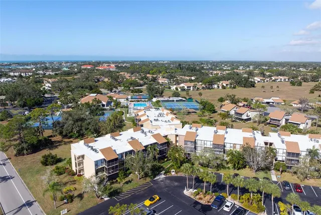an aerial view of multiple house