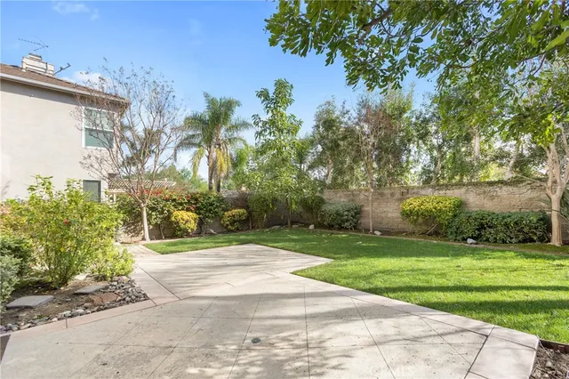 a view of a backyard with a garden