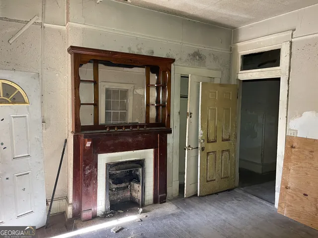 a view of a room with front door