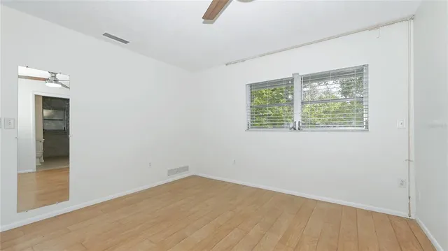 an empty room with a window