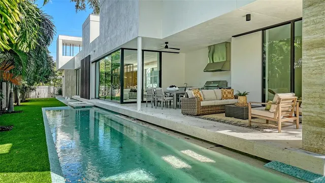 a bathroom with a tub and sink