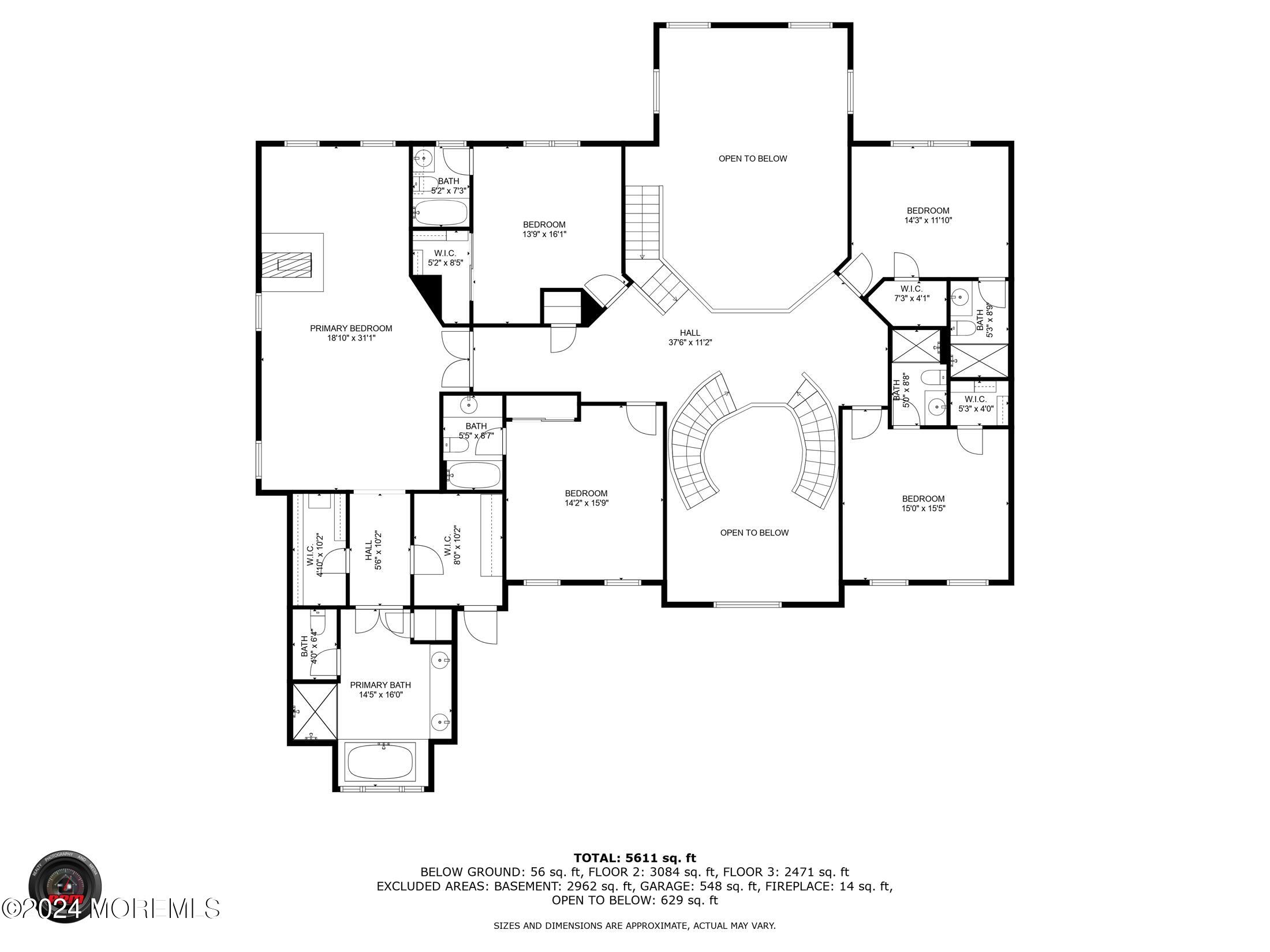 23 Silver Leaf Way Manalapan, NJ 07726 - Photo 85 of 87 2ND FLR W DIMENSIONS