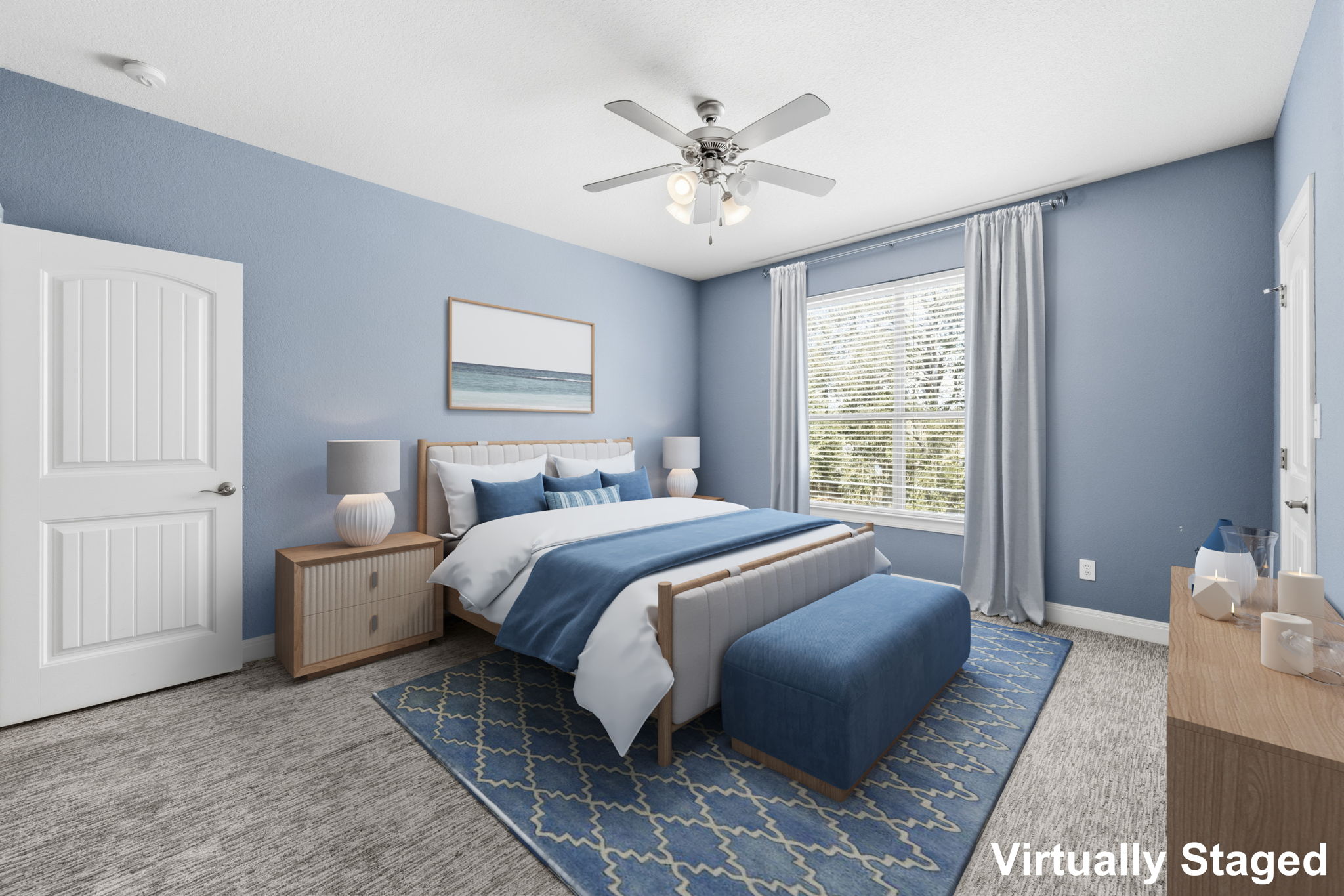 6708 Manchaca Road, Unit 4 Austin, TX 78745 - Photo 16 of 25 Natural light pours through a large window, highlighting the spacious bedroom layout.