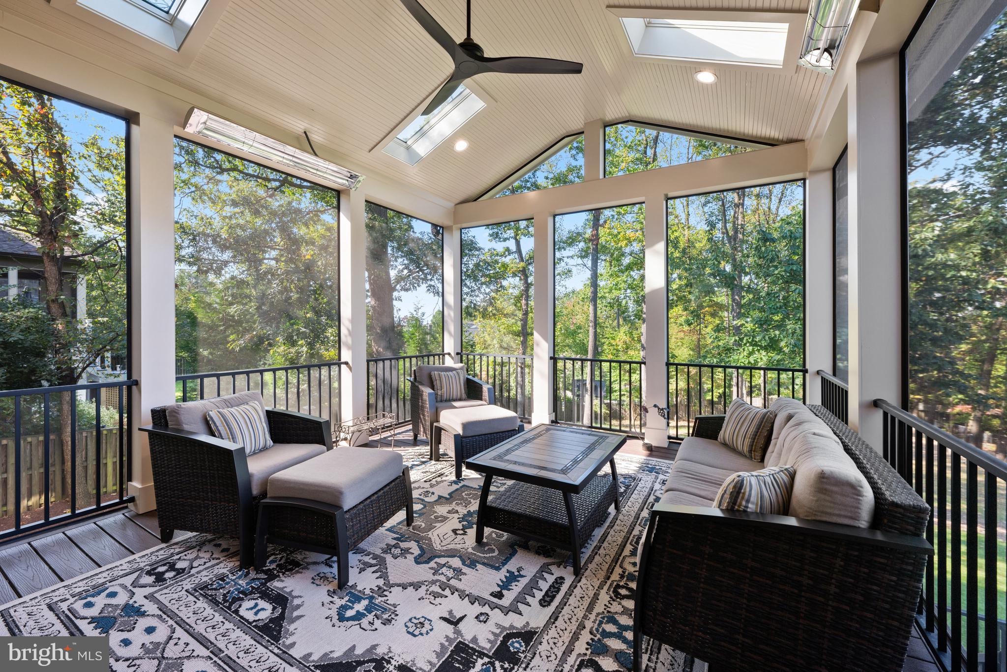 3612 North Rockingham Street Arlington, VA 22213 - Photo 32 of 64 Screened Porch has Ceiling Heaters and a Fan