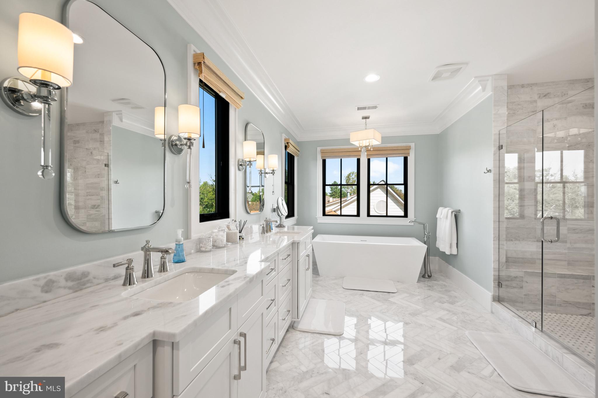 3612 North Rockingham Street Arlington, VA 22213 - Photo 39 of 64 Primary Bath with Heated Floors and Soaking Tub