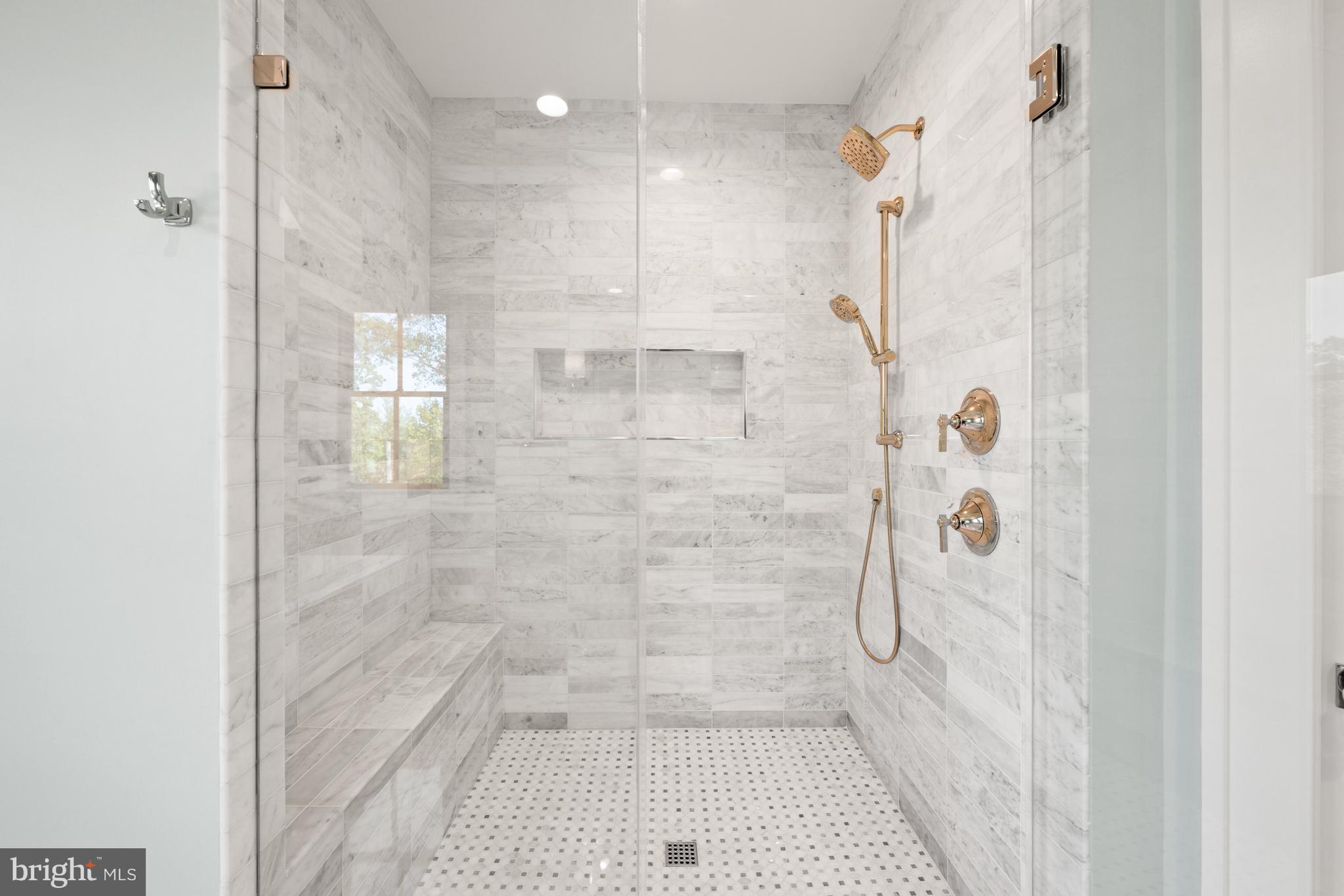 3612 North Rockingham Street Arlington, VA 22213 - Photo 41 of 64 Primary Bath ft. Expansive Shower with Seating