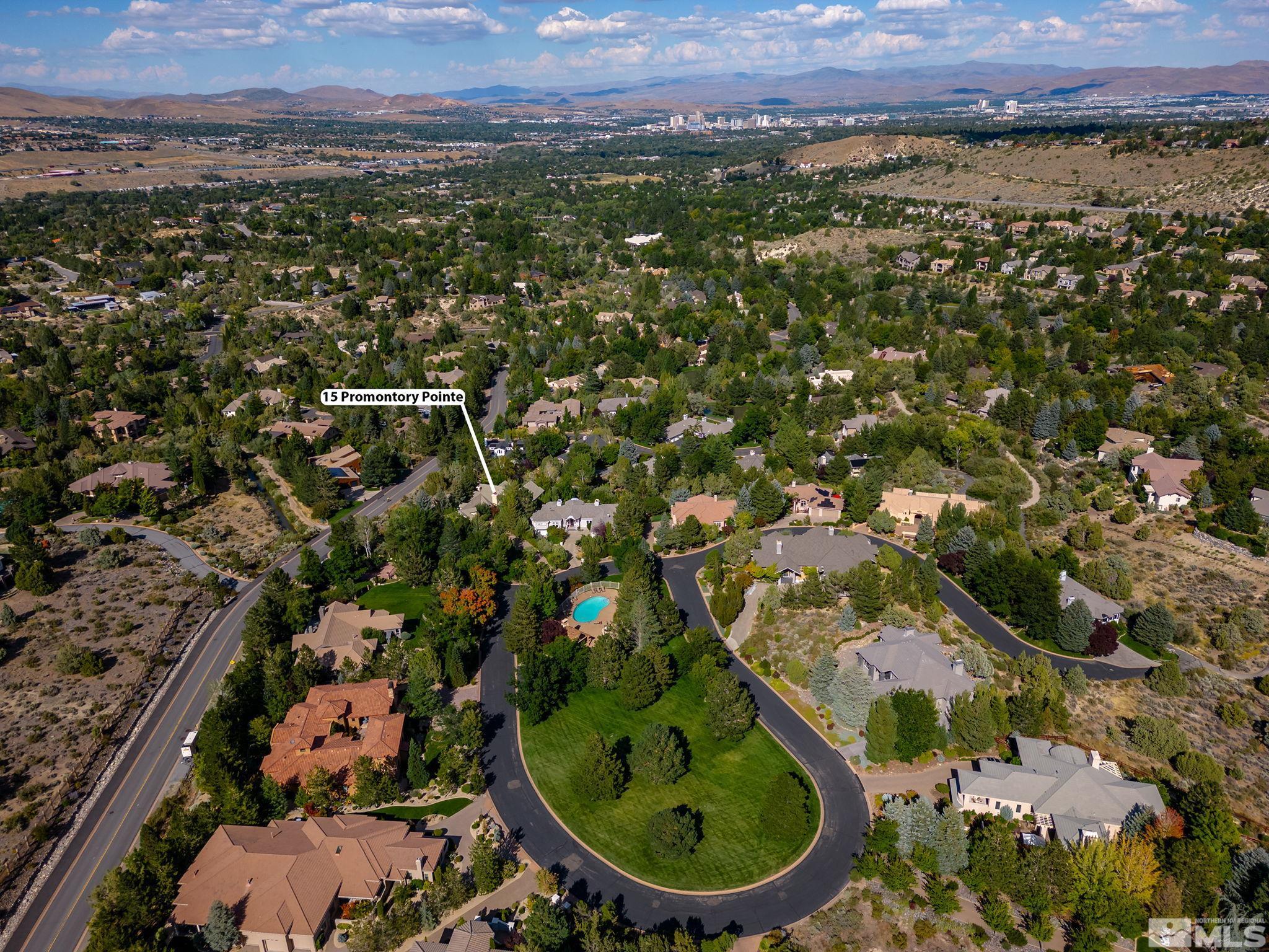 15 Promontory Pointe Reno, NV 89519 - Photo 39 of 40 an aerial view of residential houses with outdoor space and trees