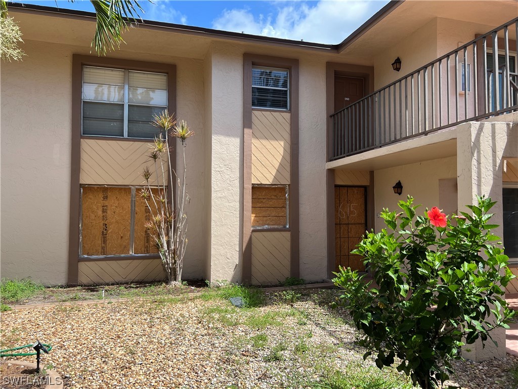 a backyard of a house