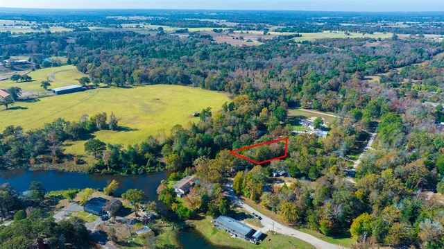 a view of a houses with a lush green forest