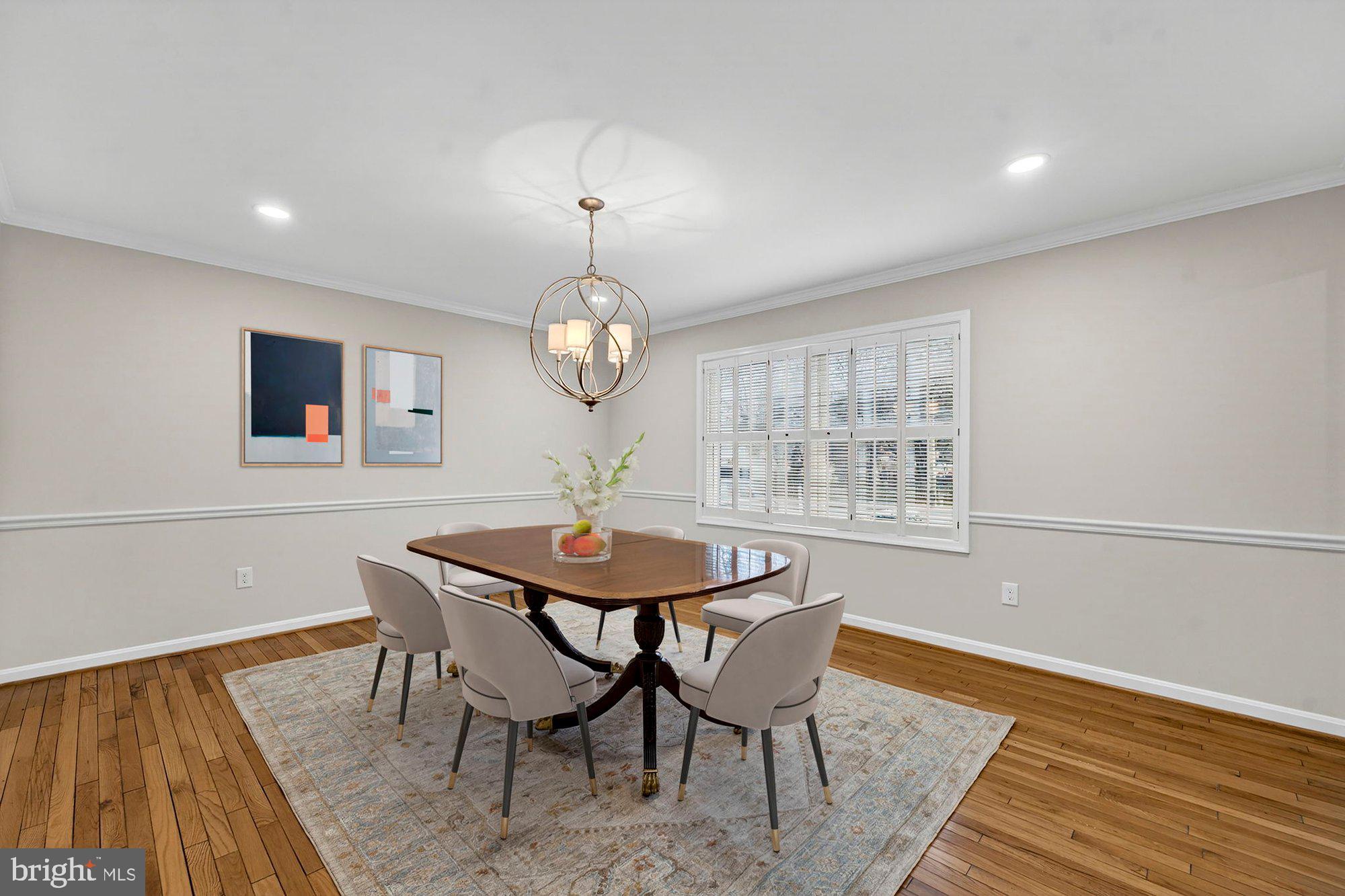 930 Park Street Vienna, VA 22180 - Photo 14 of 83 a view of a dining room with furniture wooden floor and chandelier