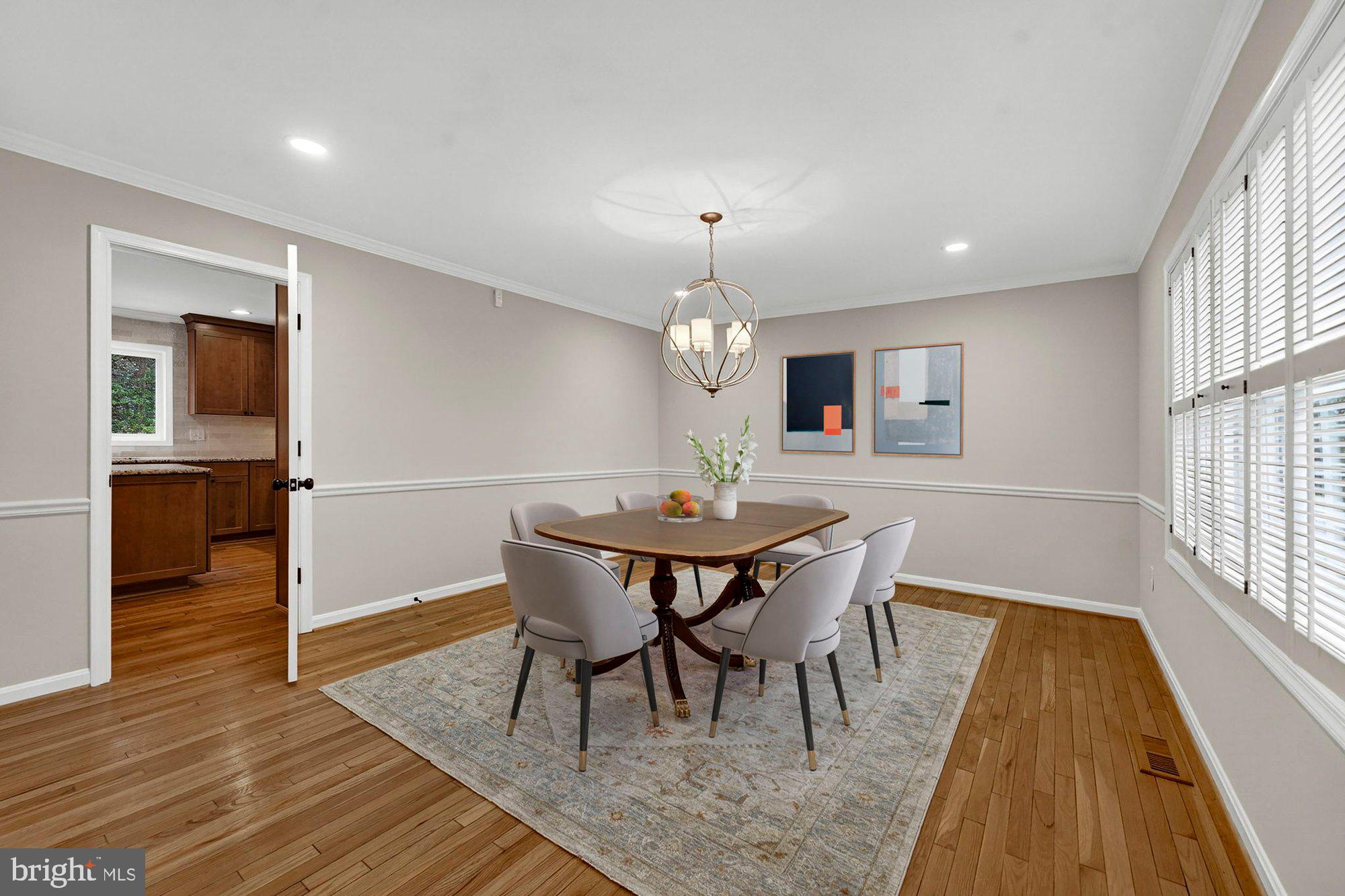 930 Park Street Vienna, VA 22180 - Photo 17 of 83 a view of a dining room with furniture window and wooden floor
